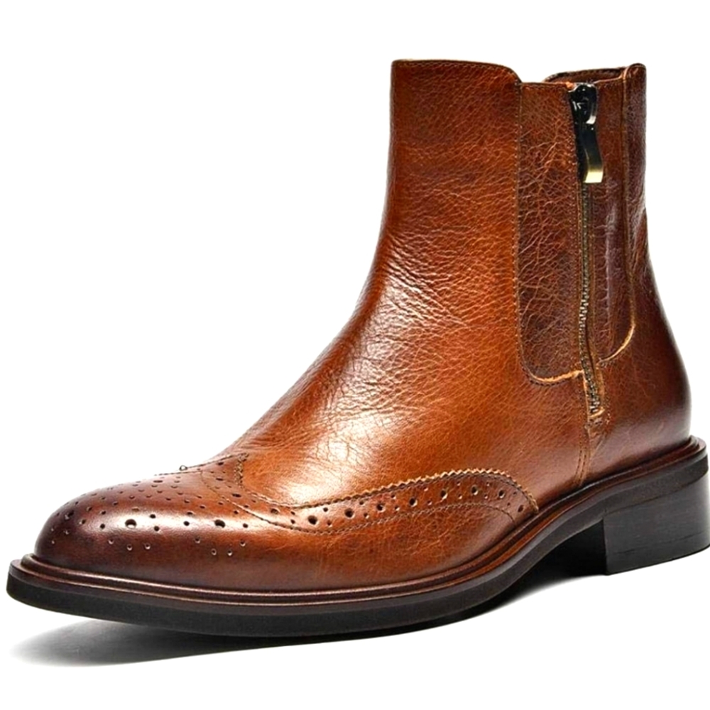 Wingtip Leather boots